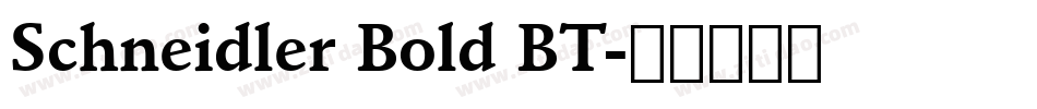 Schneidler Bold BT字体转换